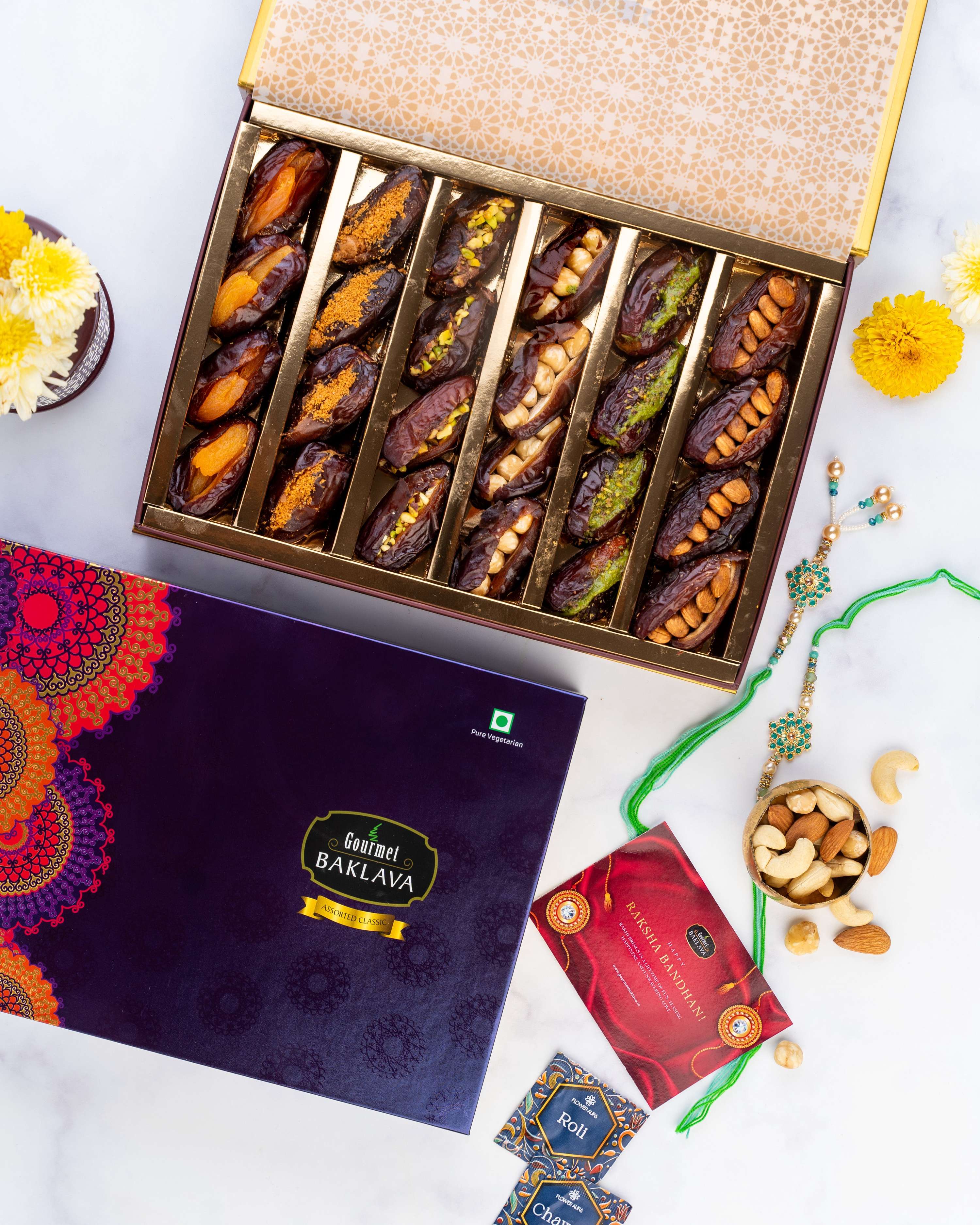 Empress Gourmet Baklava Stuffed Jumbo Medjool Dates | Grocsy