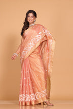 Morchari Kota Zari Stripe Embroidery Saree - Pink | Grocsy