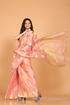 Morchari Kota Zari Embroidery Saree - Pink | Grocsy