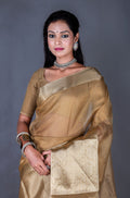 Morchari Baranasi Kota Zari Saree - Gold | Grocsy