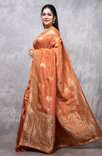 Morchari Pure Dola Silk Saree - Brown | Grocsy