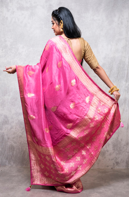 Morchari Pure Dola Silk Saree - Multicolor | Grocsy