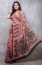 Morchari Georgette Saree With Digital Print - Multicolor | Grocsy