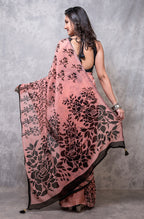 Morchari Georgette Saree With Digital Print - Multicolor | Grocsy