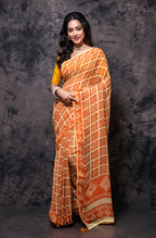 Morchari Georgette Saree With Digital Print - Multicolor | Grocsy