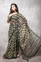 Morchari Georgette Saree With Digital Print - Multicolour | Grocsy