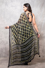 Morchari Georgette Saree With Digital Print - Multicolour | Grocsy
