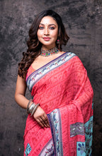 Morchari Georgette Saree With Digital Print - Multicolour | Grocsy
