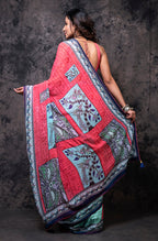 Morchari Georgette Saree With Digital Print - Multicolour | Grocsy