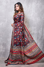 Morchari Pure Opara Saree Digital Print - Multicolour | Grocsy