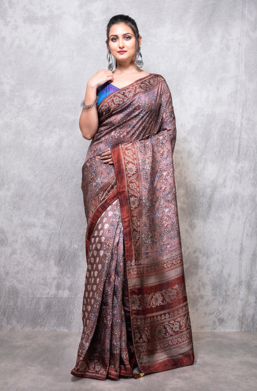 Morchari Pure Opara Saree Digital Print - Multicolour | Grocsy