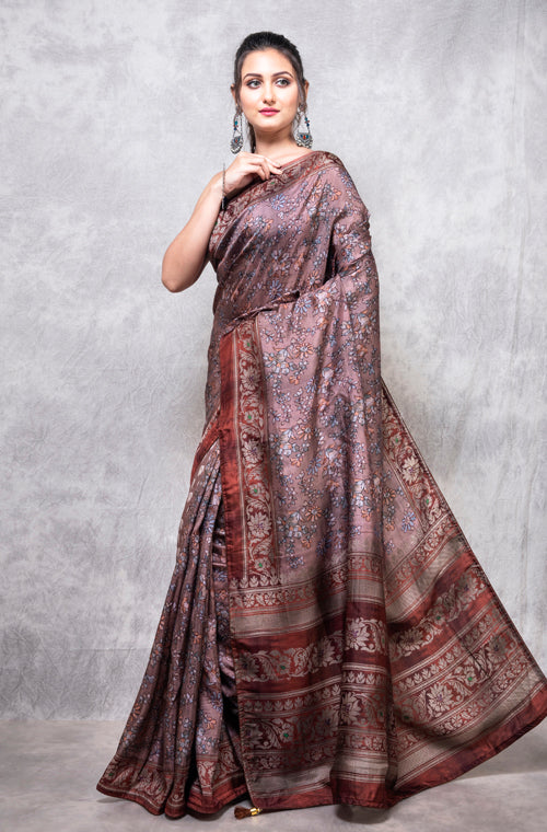 Morchari Pure Opara Saree Digital Print - Multicolour | Grocsy