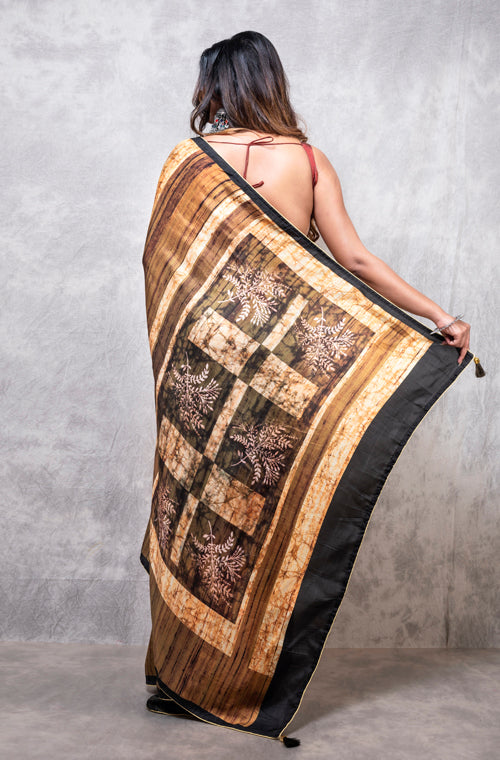 Morchari Pure Opara Saree Digital Print - Multicolour | Grocsy