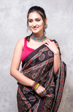 Morchari Pure Opara Saree Digital Print - Multicolour | Grocsy
