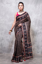 Morchari Pure Opara Saree Digital Print - Multicolour | Grocsy