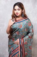 Morchari Pure Russian Silk Saree Digital Print - Multicolour | Grocsy