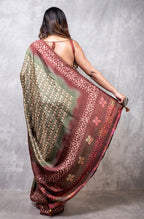 Morchari Pure Russian Silk Saree Digital Print - Multicolour | Grocsy