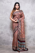 Morchari Pure Russian Silk Saree Digital Print - Multicolour | Grocsy