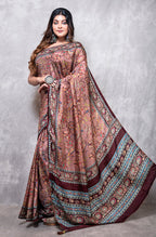 Morchari Pure Russian Silk Saree Digital Print - Multicolour | Grocsy