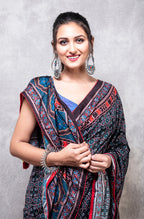 Morchari Pure Dola Silk Saree Digital Print - Multicolour | Grocsy