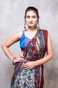 Morchari Pure Dola Silk Saree Digital Print - Multicolour | Grocsy