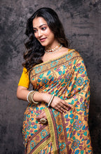 Morchari Pure Dola Silk Saree Digital Print - Multicolour | Grocsy