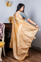 Morchari Organza Heavy Zari Saree - Yellow | Grocsy
