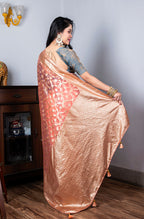 Morchari Organza Heavy Zari Saree - Pink | Grocsy