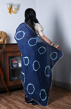 Morchari Chiffon Saree (Tie & Dye) - Blue | Grocsy