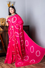 Morchari Chiffon Saree (Tie & Dye) - Rani | Grocsy