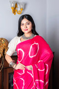 Morchari Chiffon Saree (Tie & Dye) - Rani | Grocsy