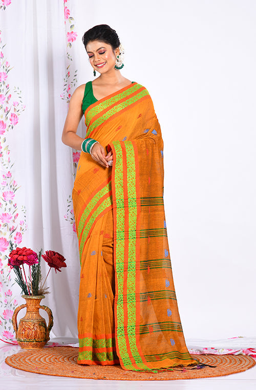 Morchari Cotton Handloom Saree - Multicolour | Grocsy
