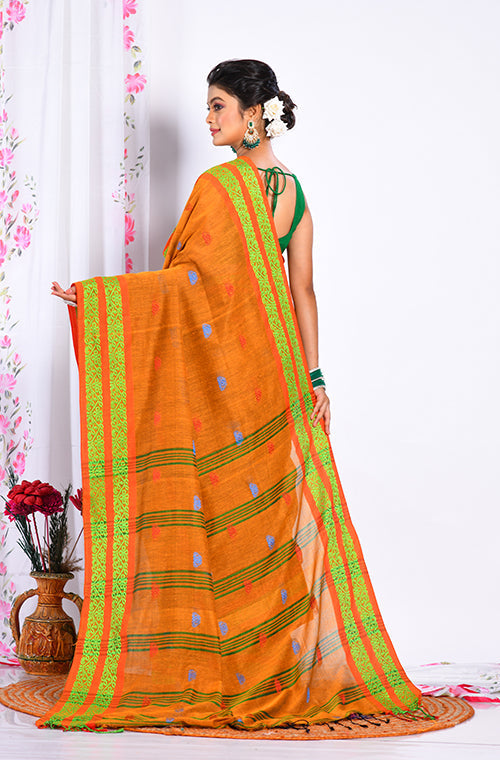 Morchari Cotton Handloom Saree - Multicolour | Grocsy