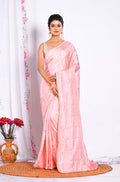 Morchari Heavy Embroidery Saree - Pink | Grocsy
