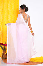 Morchari Heavy Embroidery Saree - Pink | Grocsy