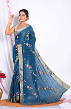 Morchari Heavy Embroidery Saree - Dark Green | Grocsy
