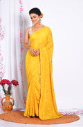 Morchari Heavy Embroidery Saree - Musterd | Grocsy