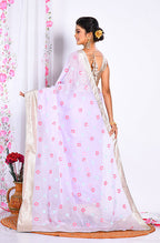 Morchari Heavy Embroidery Saree - Light Purple | Grocsy