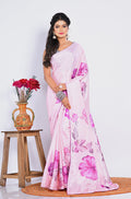 Morchari Semi Digital Print Saree - Multicolour | Grocsy