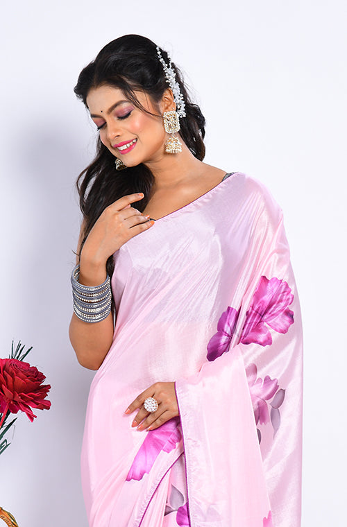 Morchari Semi Digital Print Saree - Multicolour | Grocsy