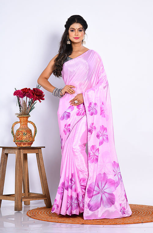 Morchari Semi Digital Print Saree - Multicolour | Grocsy