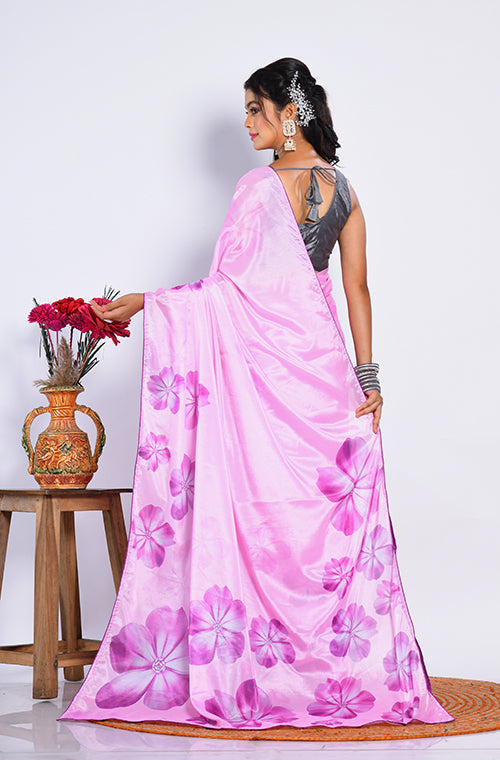 Morchari Semi Digital Print Saree - Multicolour | Grocsy