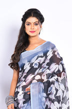 Morchari Semi Digital Print Saree - Multicolour | Grocsy