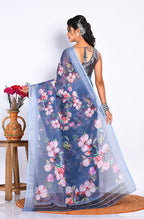Morchari Semi Digital Print Saree - Multicolour | Grocsy