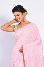 Morchari Baranasi Heavy Zari Saree - Peach | Grocsy