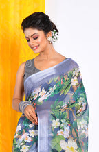 Morchari Semi Digital Print Saree - Multicolour | Grocsy