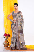 Morchari Semi Digital Print Saree - Multicolour | Grocsy