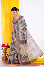 Morchari Semi Digital Print Saree - Multicolour | Grocsy