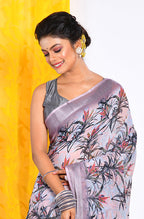 Morchari Semi Digital Print Saree - Multicolour | Grocsy
