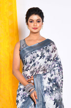 Morchari Semi Digital Print Saree - Multicolour | Grocsy